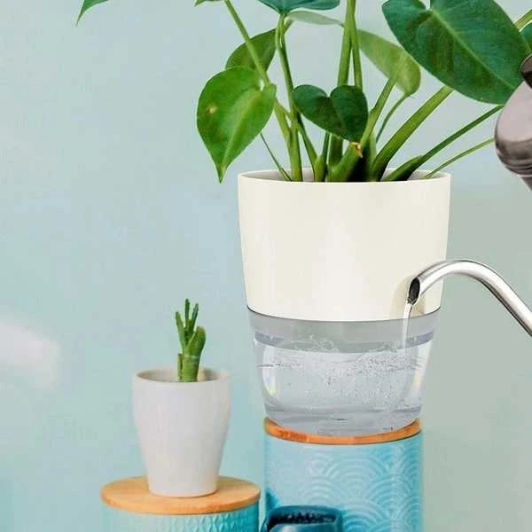 Oem Savaime laistantis vazonas - baltas 26.5 cm - vazonas su laistymo sistema