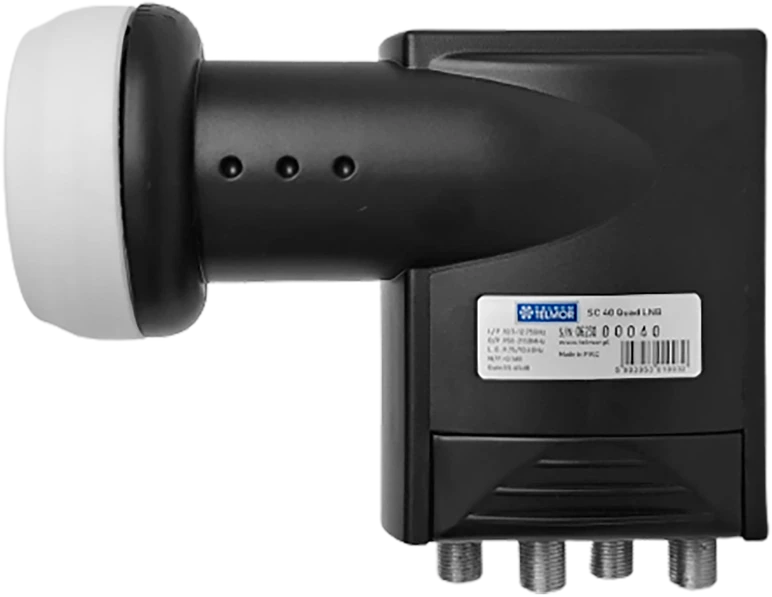 Telkom Telmor SC-40 LNB Quad keitiklis iš šono