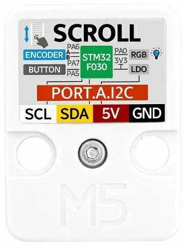 Scroll - rotacinis kodavimo įrenginys su mygtuku - Įrenginio išplėtimo modulis - M5Stack U186