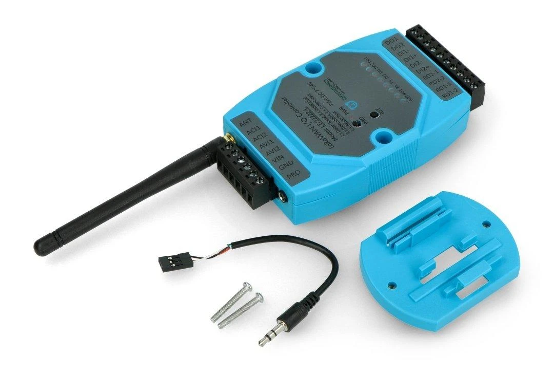 Dragino LT-22222-L valdiklis su antena ir laikikliu