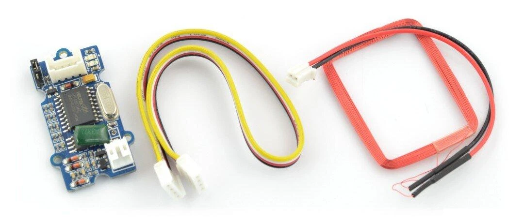 RFID skaitytuvo modulis su laidais ir antena
