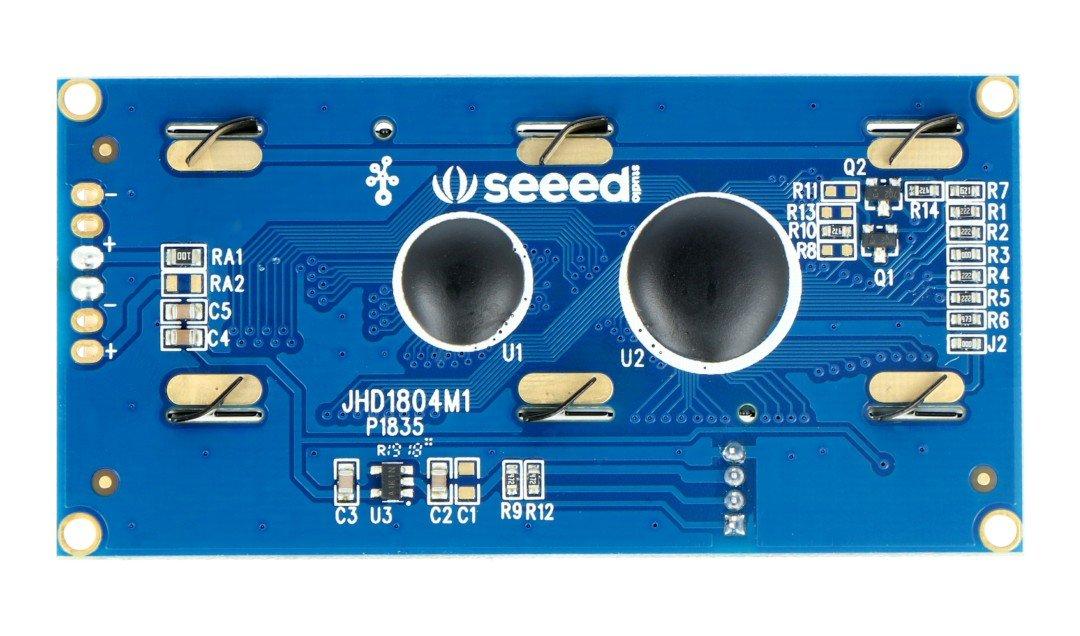 Seeed Studio Grove, 2x16 simbolių LCD ekranas su apšvietimu (juoda ant geltonos)