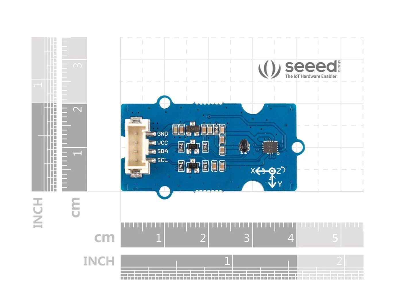 Seeed Studio Grove, 3 ašių akselerometras, giroskopas ir magnetometras, ICM20600 + AK09918, I2C
