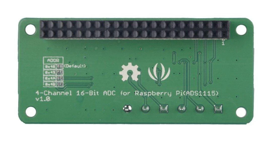 ADS1115 ADC plokštė su 40 kontaktų Raspberry Pi jungtimi