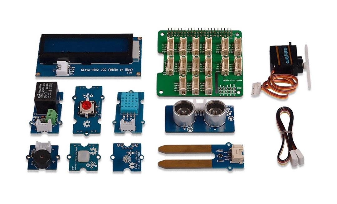 Seeed Studio Grove Base Kit Raspberry Pi 4B/3B+ - pradedančiųjų rinkinys