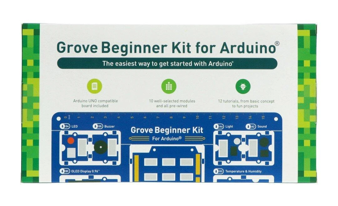 Seeed Studio Grove Beginner Kit, rinkinys su 10 jutiklių ir Seeeduino Lotus, Seeedstudio 110061162