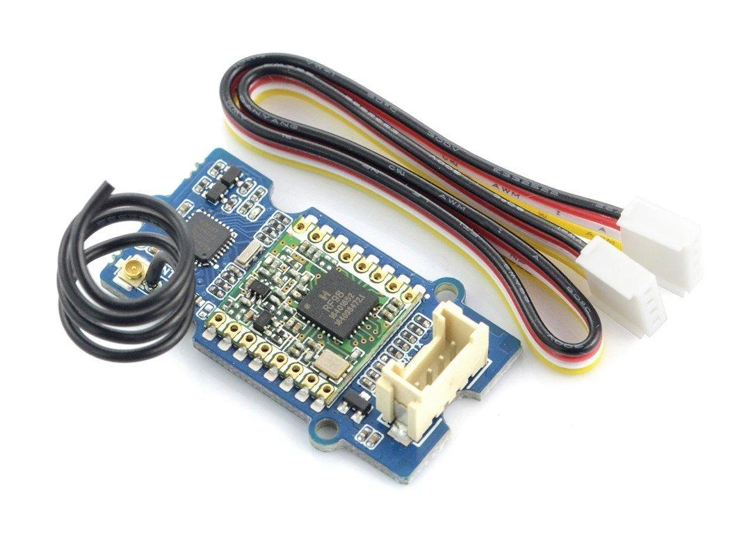 Seeed Grove LoRa modulis su laidais ir antena