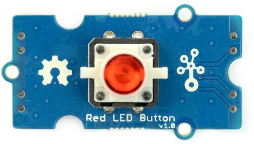 Grove mygtuko modulis su raudonu LED