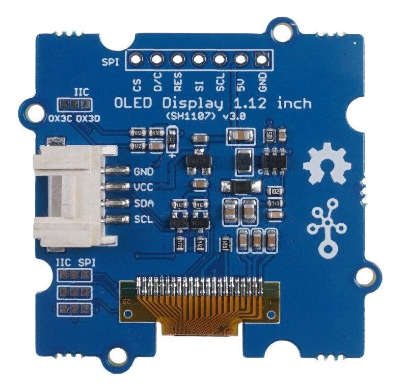Seeed Studio Grove - OLED 1.12” (SH1107) v3.0 128x128px SPI/I2C ekranas - Seeedstudio 104020250