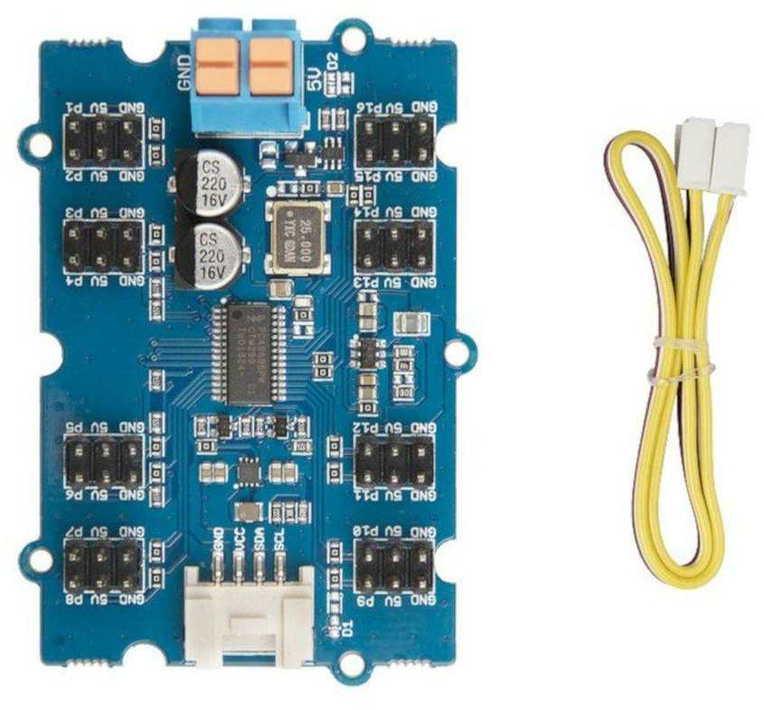 Seeed Studio Grove, PCA9685, 16 kanalų servo valdiklis, 12 bitų PWM I2C