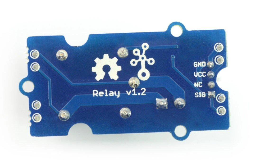 Seeed Studio Grove relės modulis v1.2, galinė pusė