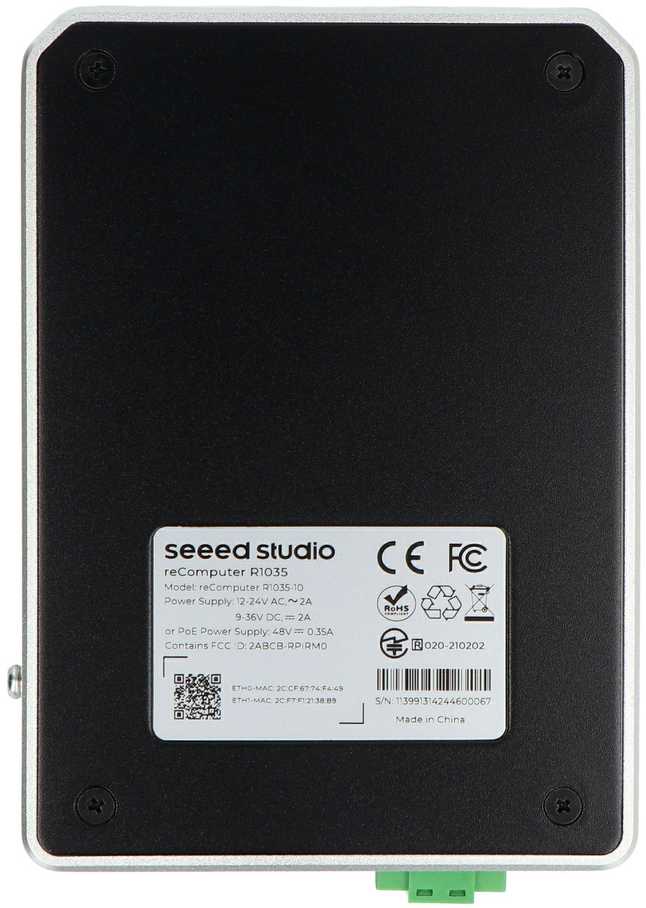 Seeed Studio reComputer R1035-10 – Raspberry Pi CM4 – 8 GB RAM + 32 GB eMMC – Seeedstudio 113991314