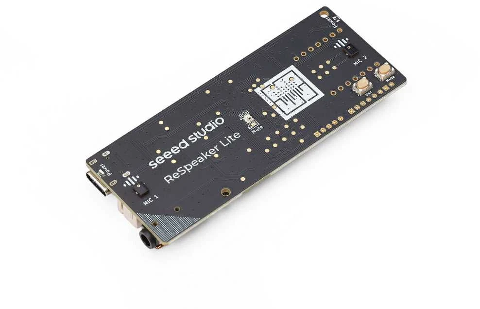 ReSpeaker Lite USB 2 mikrofonų modulis, viršutinis vaizdas