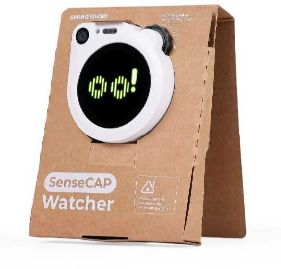 Seeed Studio SenseCAP Watcher W1-B – AI asistentas erdvės stebėjimui – ESP32-S3 – su baltu korpusu – Seeedstudio 113991275