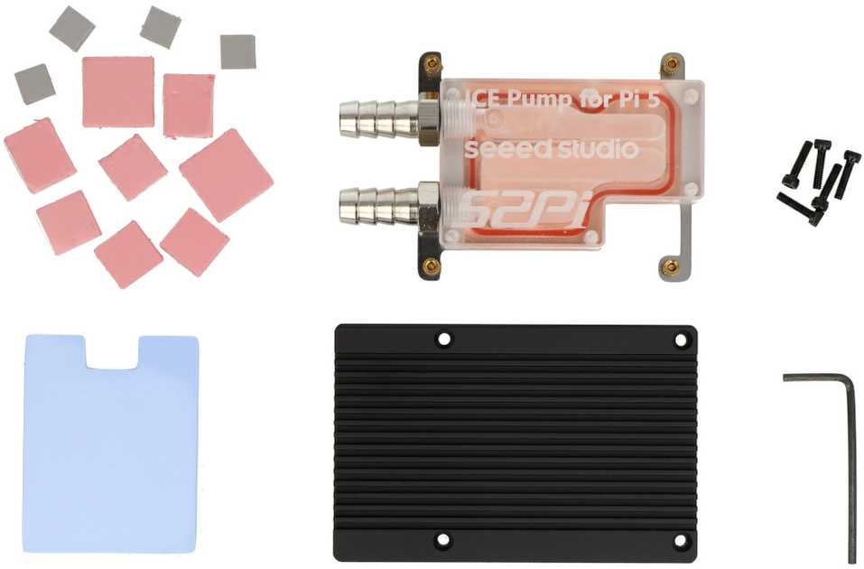 Seeed Studio Vandens aušinimo radiatorius - vandens aušinimo sistema, skirta Raspberry Pi 5 - Seeedstudio 114070261