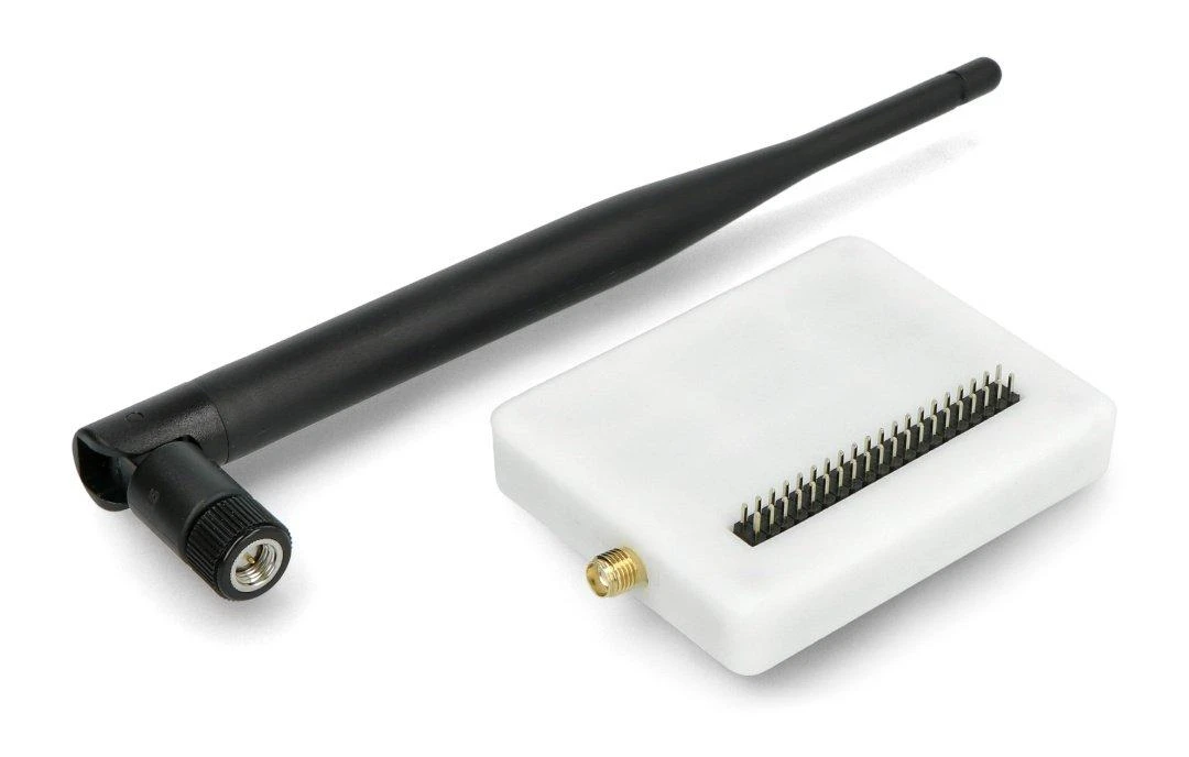 LoRa-E5 modulis su prijungiama antena