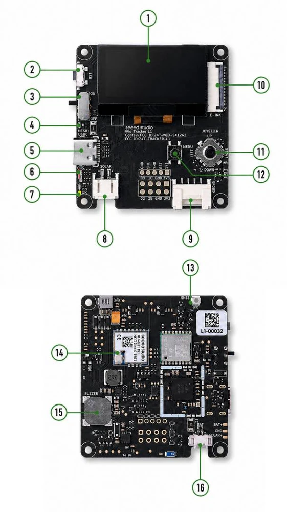 Seeed Studio Wio Tracker L1 – LoRa Meshtastic kūrimo modulis su GPS, nRF52840 ir OLED ekranu – Seeedstudio 114993648