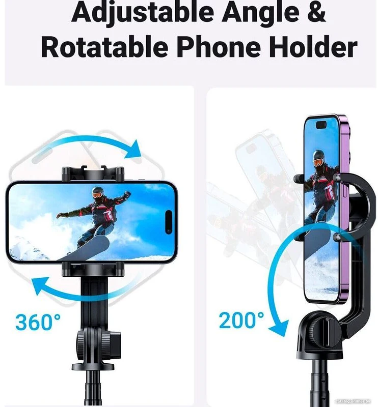 Ugreen Selfie stick trikojis su Bluetooth pulteliu 4.6-7.2" telefonams veiksmo kameroms