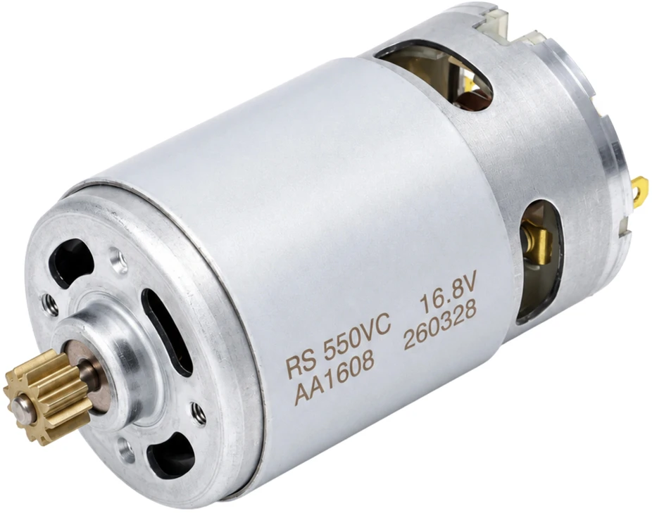 Oem Šepetėlinis nuolatinės srovės variklis 16.8V - RS550VC - 12 dantų - didelis sukimo momentas