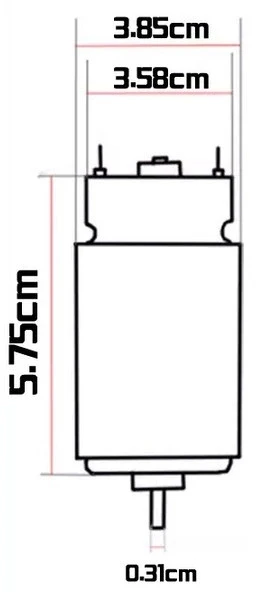 Oem Šepetėlinis nuolatinės srovės variklis 16.8V - RS550VC - 12 dantų - didelis sukimo momentas