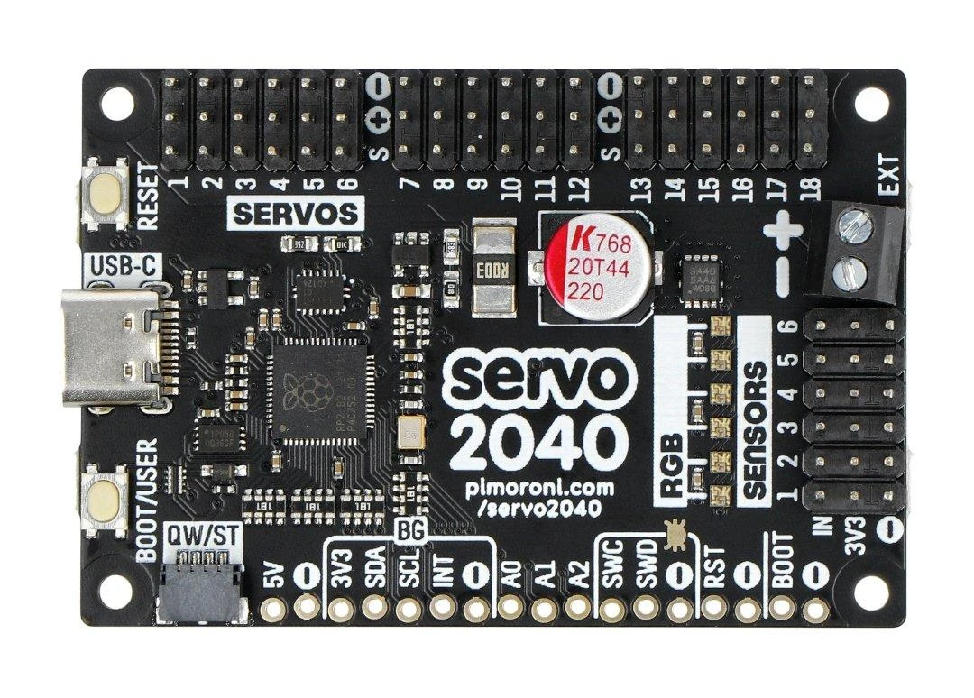Servo 2040 - 18 kanalų servo valdiklis - Pimoroni PIM613