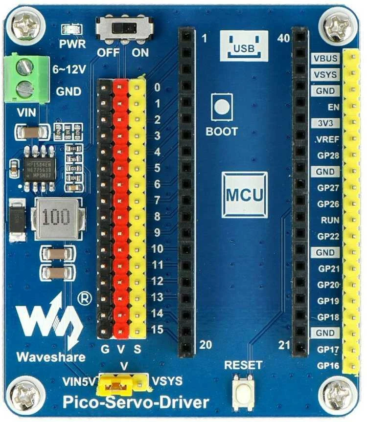 Waveshare 16 kanalų servo valdiklio plokštė