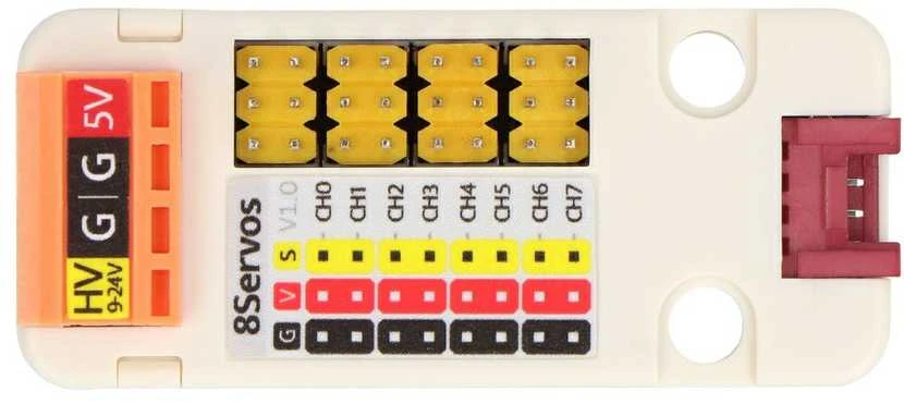 M5Stack 8 kanalų servo valdiklis - viršutinis vaizdas