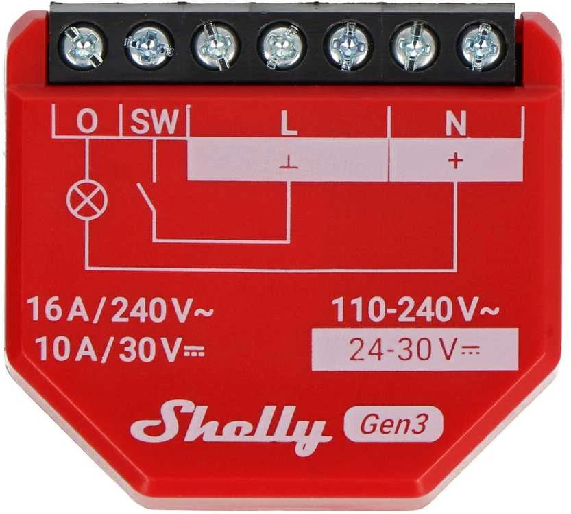 „Shelly 1PM Gen3“ belaidis internetas / „Bluetooth“