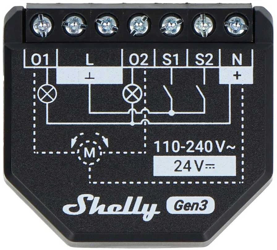 „Shelly 2PM Gen3“ „WiFi“ / „Bluetooth“ (4 vnt.)