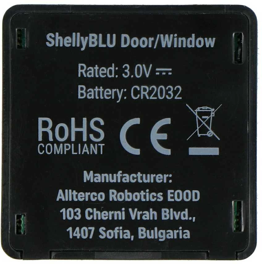 Shelly BLU Door/Window - durų ir langų atidarymo jutiklis - Bluetooth - juodas