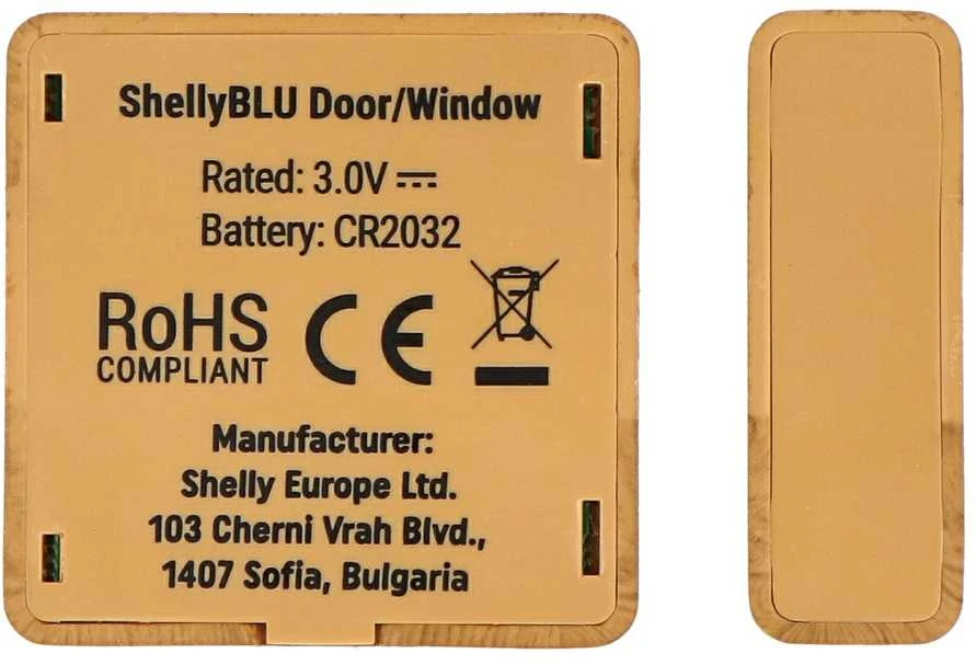 Shelly Blu durų ir langų atidarymo jutiklis – Bluetooth – rudas