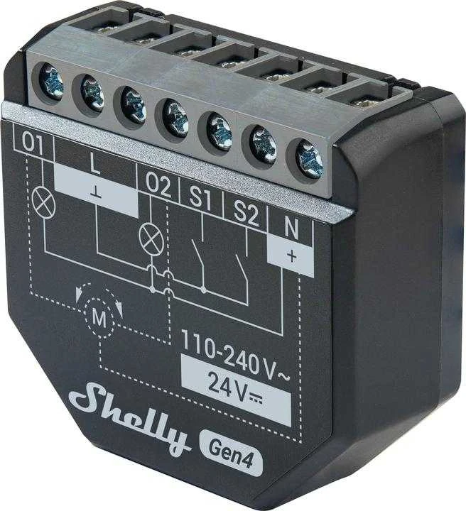 Maršrutizatorius Shelly Group 2 kanalų išmanusis jungiklis su energijos matavimu Shelly 2PM Gen4