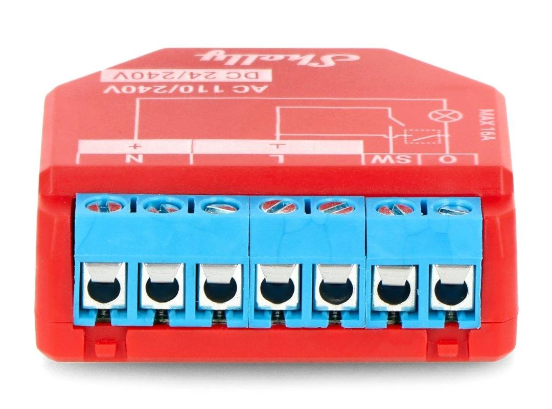 Shelly Plus 1PM WiFi valdomas relės jungiklis, 1 kanalas 16A, su galios matavimu (Bluetooth)