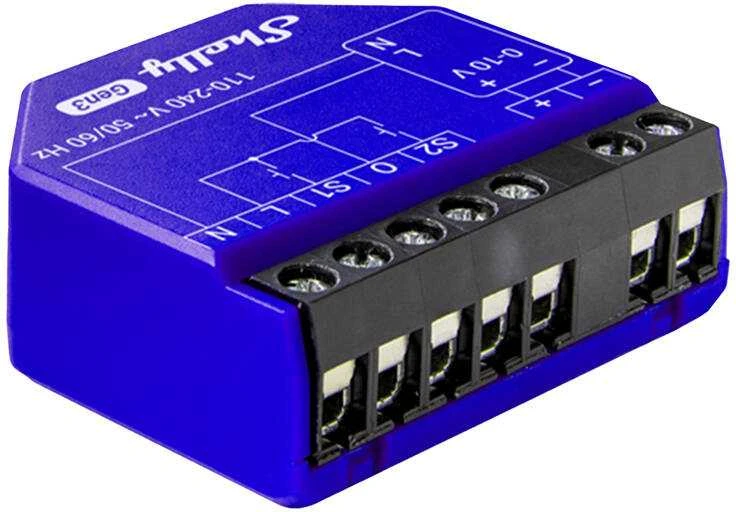 Shelly Pro Dimmer 0/1-10V PM apšvietimo valdiklis