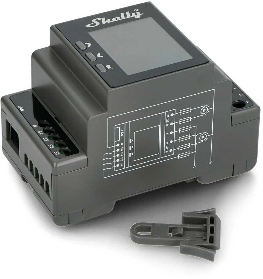 Shelly PRO PM Dual Wifi LAN dviejų roletų žaliuzių valdiklis