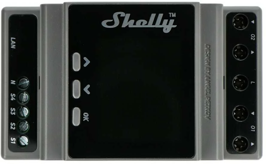 Shelly PRO PM Dual Wifi LAN dviejų roletų žaliuzių valdiklis