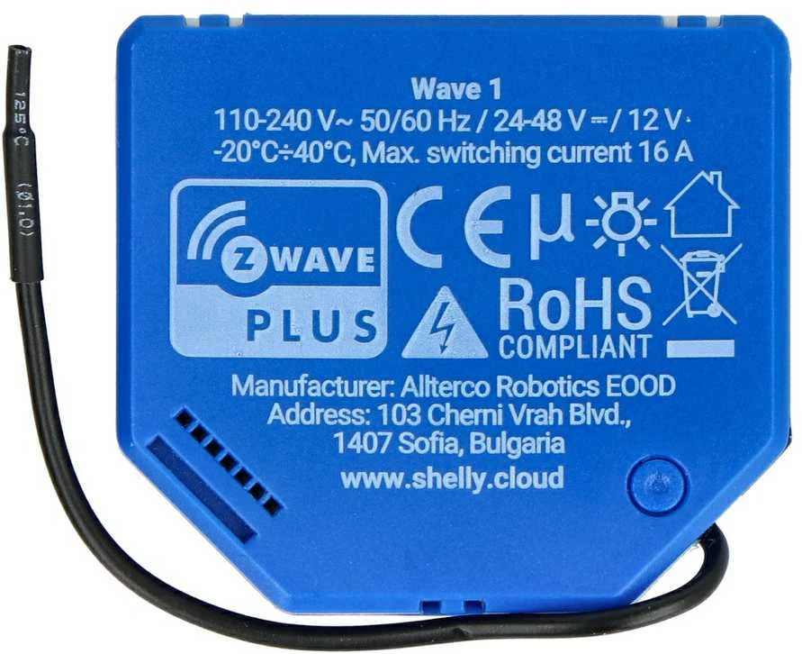 Shelly Wave 1 Z-Wave 1 kanalo relė