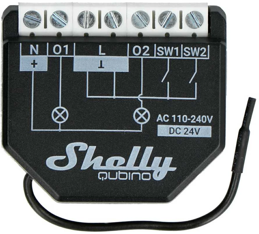 Shelly Qubino Wave 2PM Z-Wave 2 kanalų relė