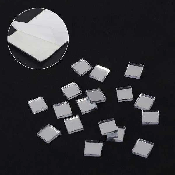 Oem Sidabrinė stiklo mozaika - 15x10cm 1mm didelis stiklas - 3D lipnus mozaikos lipdukas