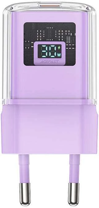 Sieninis įkroviklis Acefast A53 Sparkling serija PD 30W GaN (violetinė)