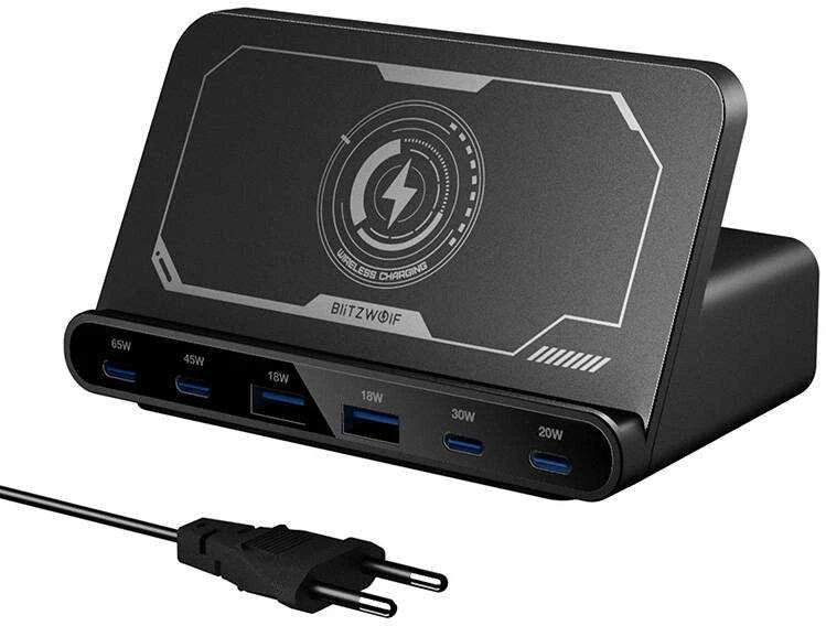 Sieninis įkroviklis Blitzwolf BW-S26 250W (juodas)