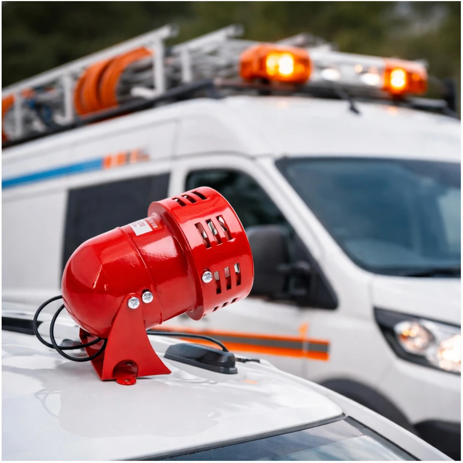 Signalizacijos sirena su garsiniu signalu - FSD-4839-12V - 100dB pjezoelektrinis garsinis signalas