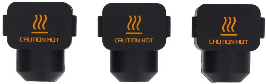 Bambu Lab silikoniniai dangteliai su CAUTION HOT užrašu