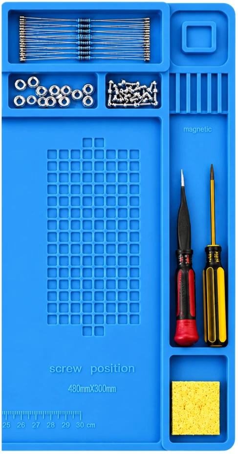 Silikoninis litavimo kilimėlis - TE-509 - 200x300mm - Remonto pagalvėlė