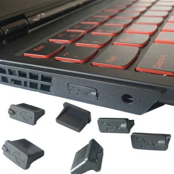 Oem Silikoninis USB tinklo prievado dangtelis - juodas - tinklo prievado dangtelis