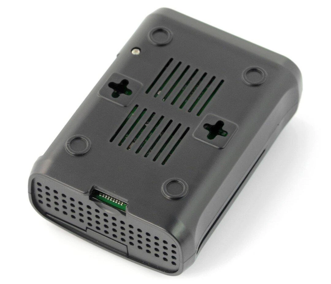 Simple Dėklas skirtas Raspberry Pi Model 3B+/3B/2B - juodas su ventiliatoriumi