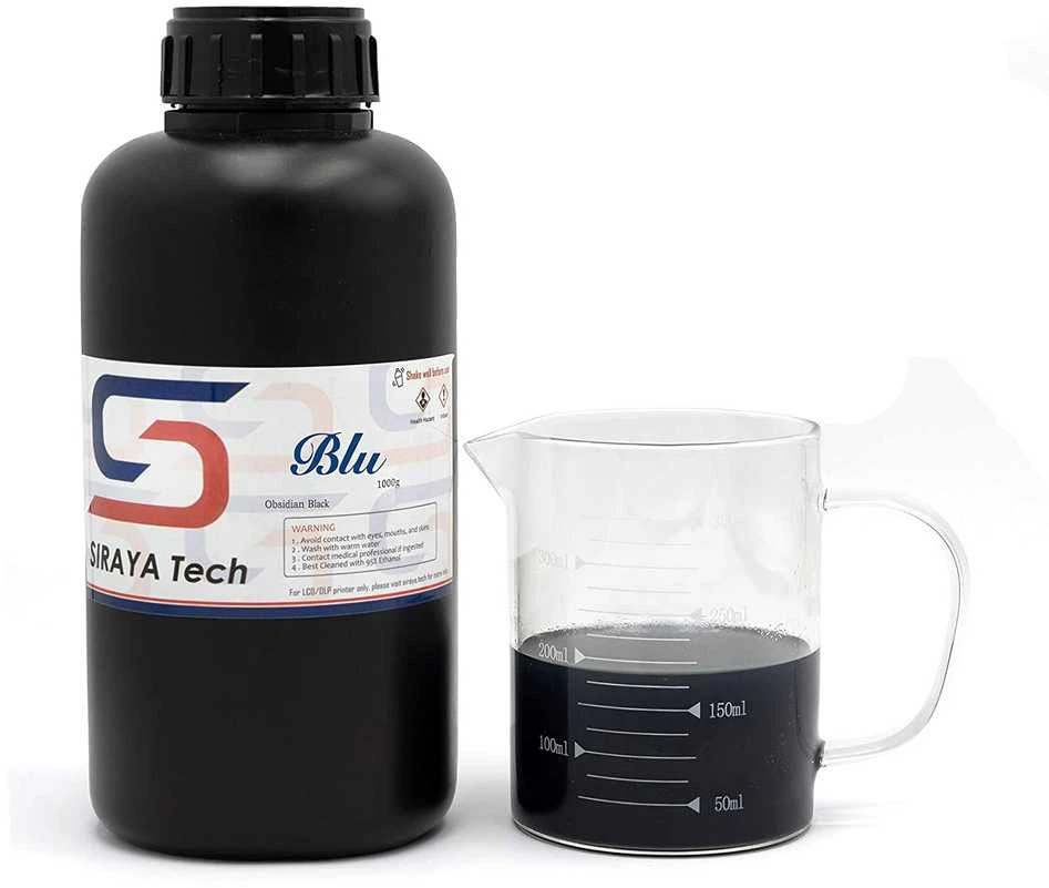 Siraya Tech Blu Obsidian Black dervos pakuotė ir matavimo indelis