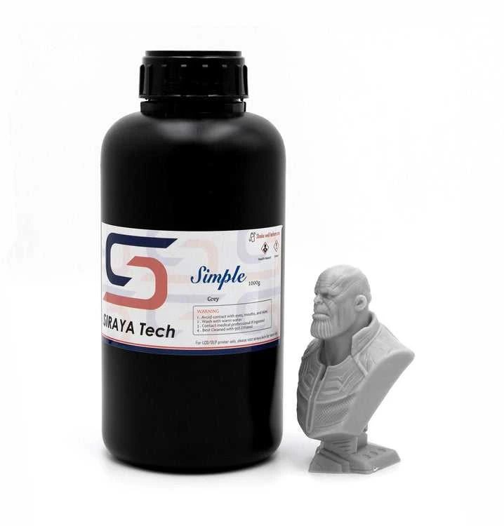 Siraya Tech Simple derva su 3D atspausdintu pavyzdžiu