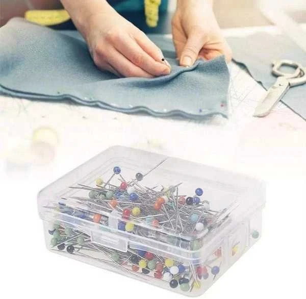 Oem Siuvimo segtukai 100 vnt 32mm - spalvotos siuvimo adatos dėžutėje