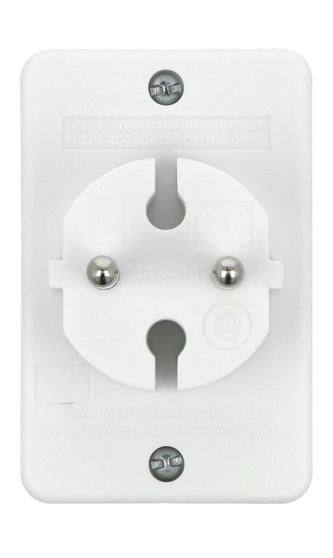 Skirstytuvas 3 plokšti lizdai AC 230V 2.5A - Vorel 72401 - baltas